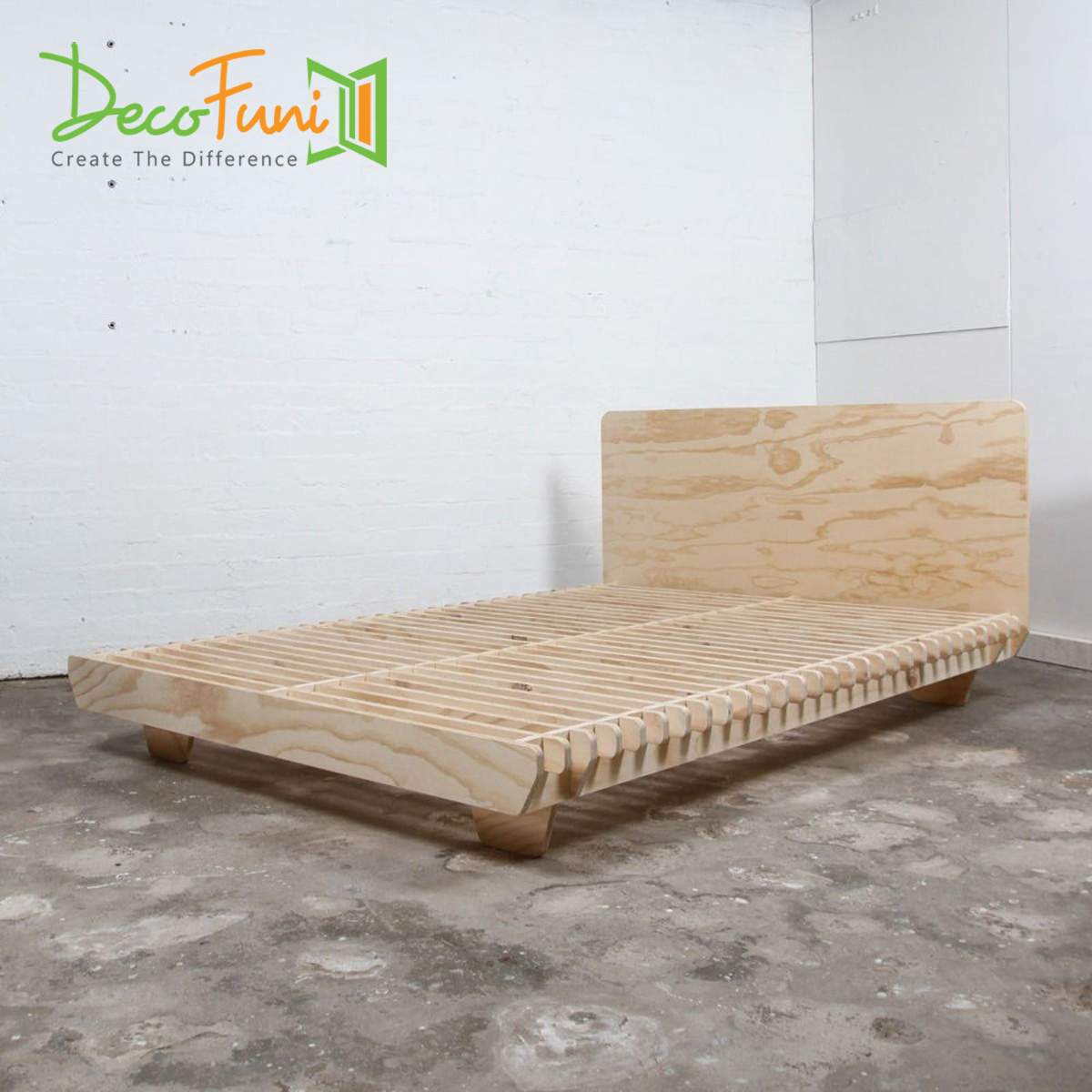 Giường gỗ đẹp làm bằng plywood